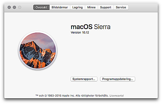 Uppgradera dina program innan uppgradering till Mac OS 10.12