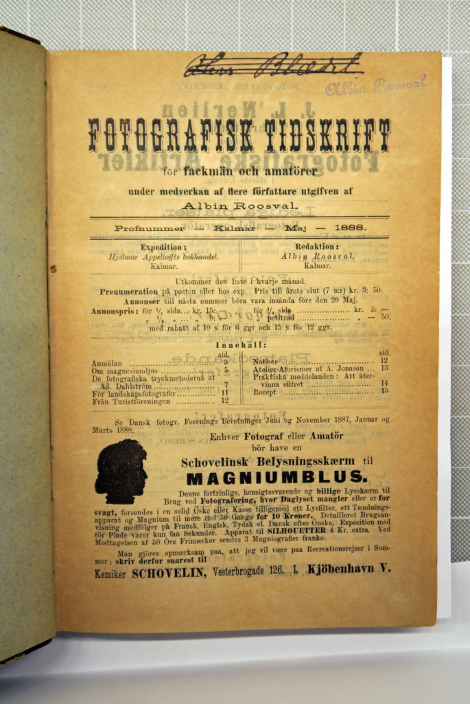 Fotografisk Tidskrifts första tid (del 2)