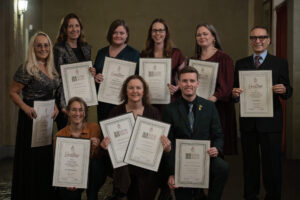 Högtidlig utdelning av gesäll- och mästarbrev i Stadshuset