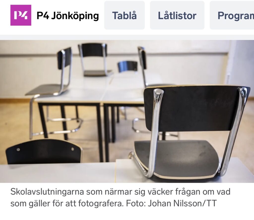 Vad gäller vid fotografering på skolavslutningar?